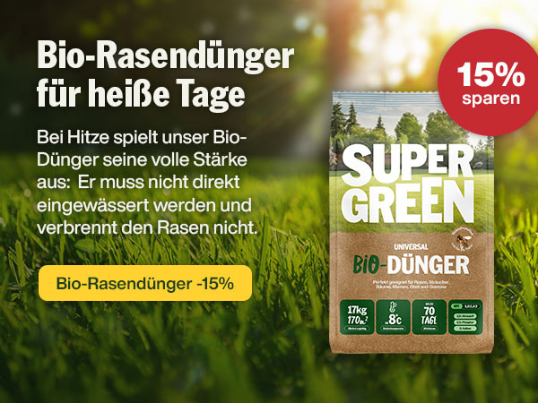 Bio-Rasendünger kaufen und 15%sparen!