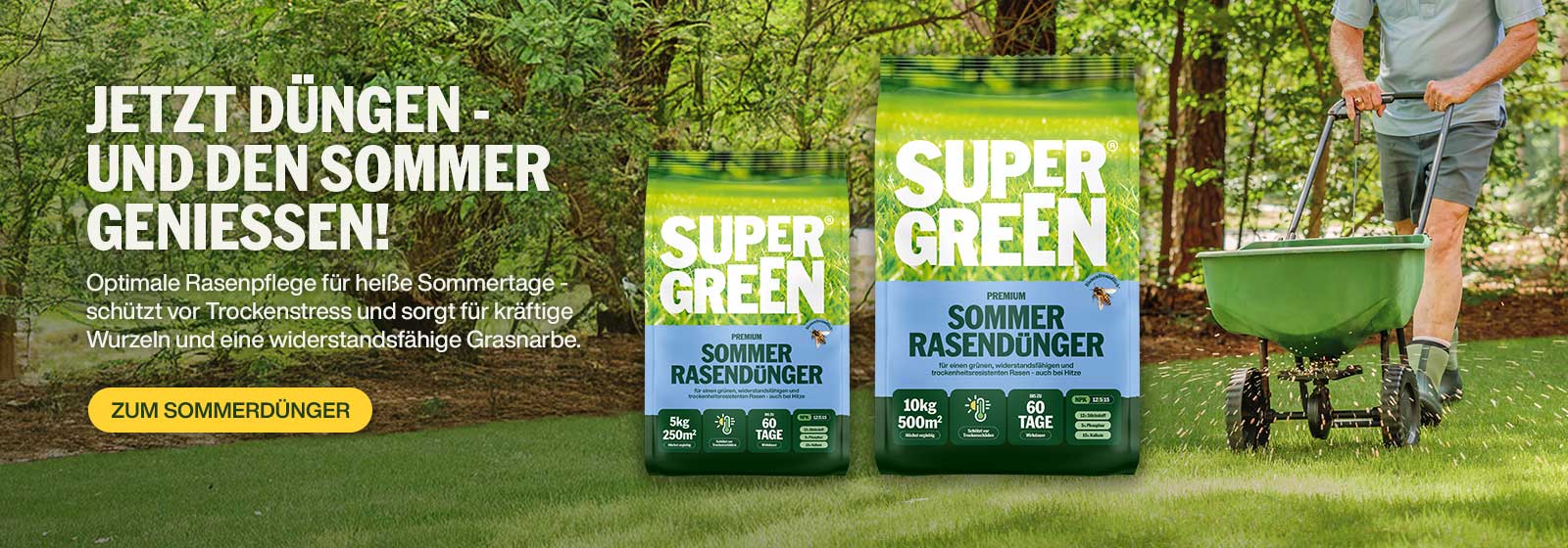 SUPERGREEN Sommer Rasendünger