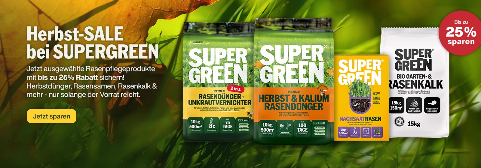 Herbst-SALE: Bis zu 25% sparen!
