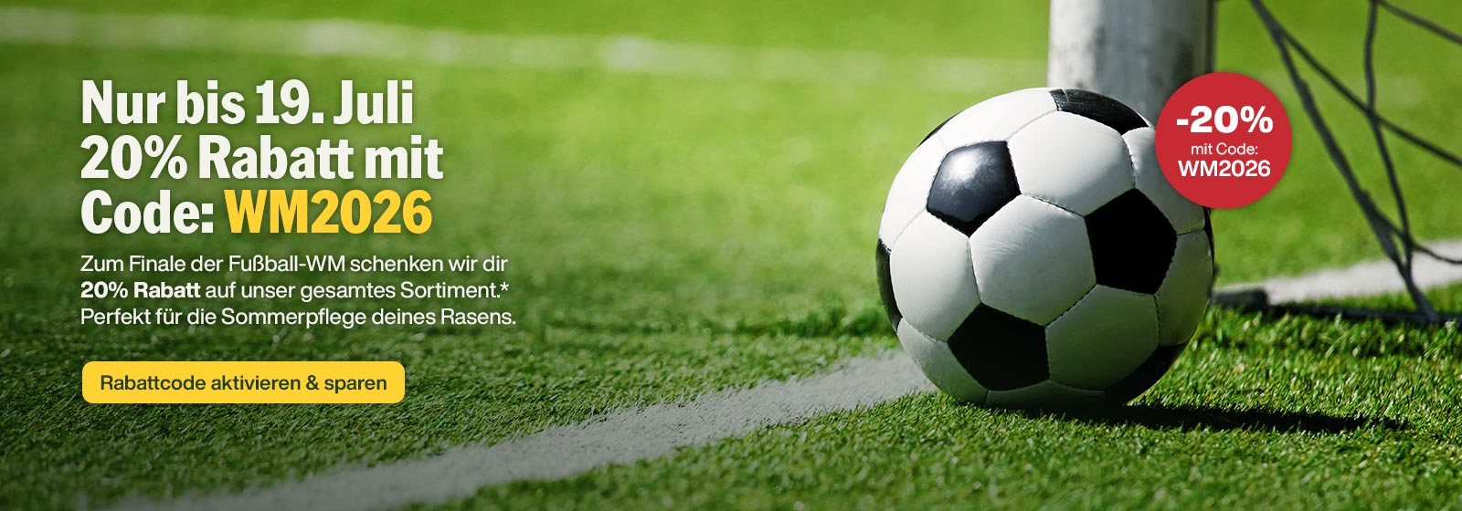 -20% auf das ganze Sortiment: Code WM2026